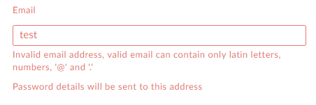 Build invalid email