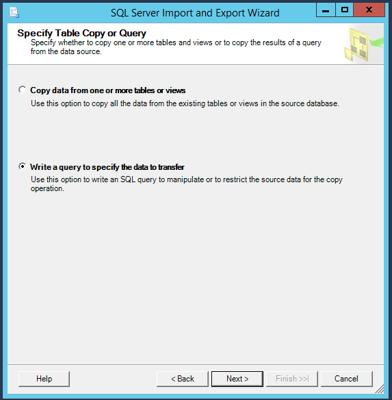 table copy or query